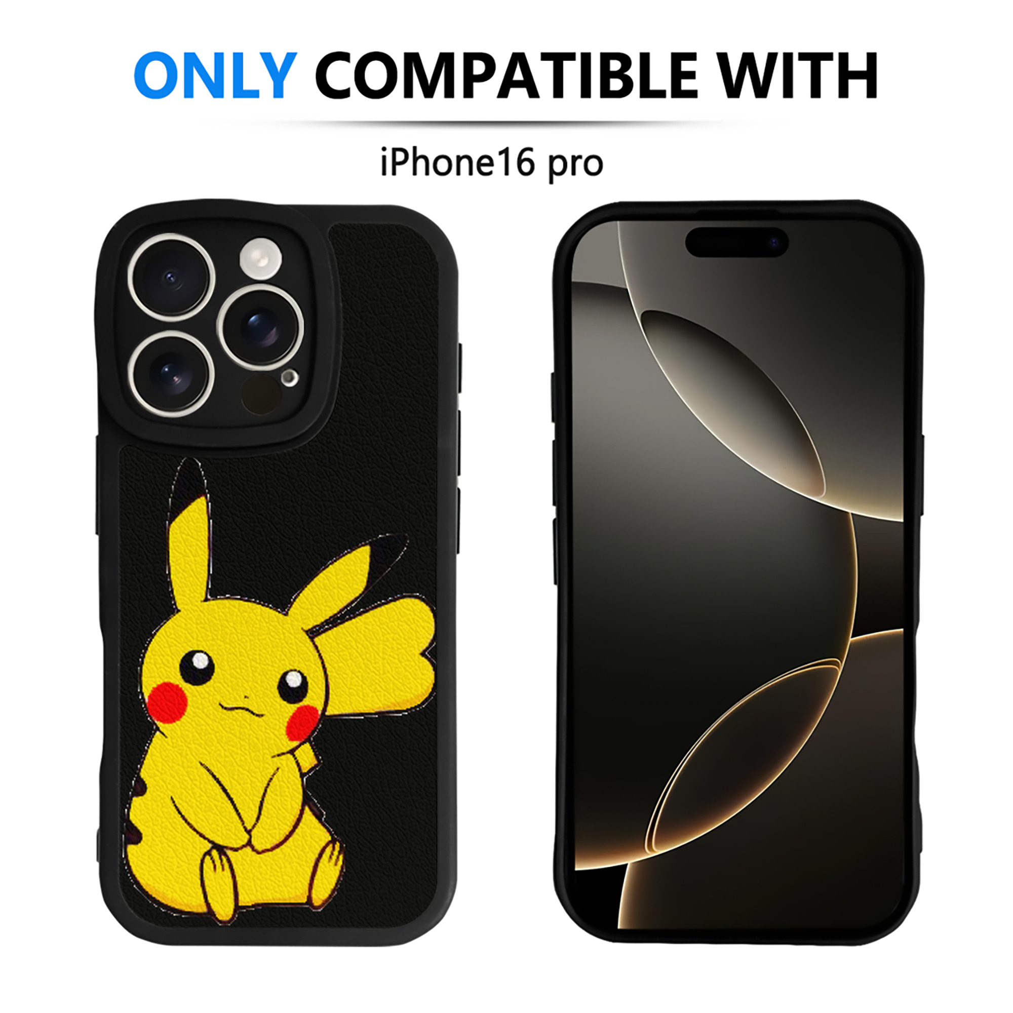 （画像用） ポケットモンスター Pokémon 【iPhone 16シリーズ対応】シリコンスマホケース（レザー調） 材質：シリコン